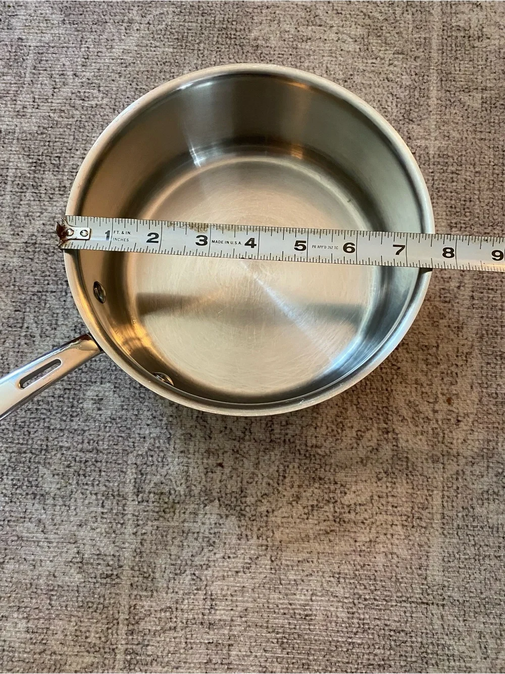 Emeril Copper Core 2Qt Sauce Pan Pot Stainless Steel W/Glass Lid